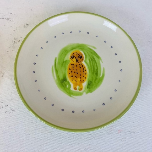 Set Of 2 The Secret Of Pistoulet By Jana Kolpen Pfaltzgraff Owl Plates 7” - Picture 3 of 5